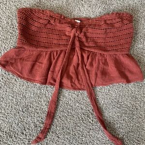 Sweetheart neckline crop top